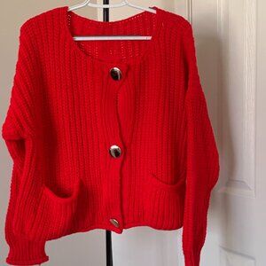 Chunky Red Sweater